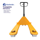 Patín Hidráulico de Carga Manual, Capacidad 3 Toneladas, Altura Máxima 20 cm, Montacarga para Almacén, Transpaleta Manual para Movimiento de Palets hasta 3000 Kg