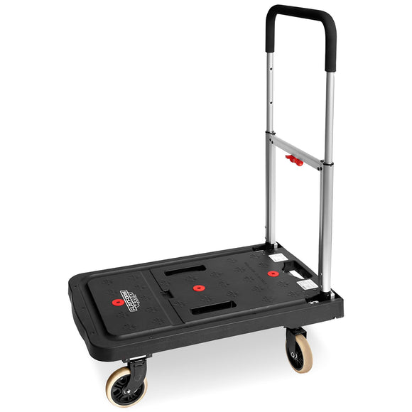 Plataforma de carga manual de 4 ruedas con 300lb (150kg) de capacidad. Magna Cart Flatform