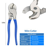 ▶ Herramienta de prensado de lengüetas de cable con 170 lengüetas de alambre de cobre, herramienta de prensado de alambre para crimpadora eléctrica AWG 10-1/0, con cortador de cables, 210 tubos
