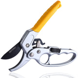 Tijeras de poda de acero ultra afiladas de Alemania, corte 3 veces más fácil, diseño ergonómico, corte débil de artritis de mano, sin esfuerzo, tijeras de jardín resistentes de 1 pulgada