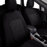 ▶Juego completo de fundas para asientos de coche Flying Banner. Se adaptan a la mayoría de coches, camiones, SUV y furgonetas. Cómodas, compatibles con airbag. Jacquard y poliéster (hilo negro y gris, juego completo - espalda baja).