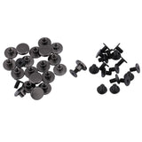 🔩 20 unids/set postes de tornillo plano de latón cabeza de remache cinturón remaches cabeza de perno para equipaje cuero artesanía tripulación clavo remache 5mm 8mm negro (5mm)