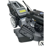 Cortadora de césped A Gasolina 190cc Autopropulsada 21pLG 7posiciones Bolsa recolectora de 65lts y Salida Lateral 5.5hp/ Llantas 8 plg y 10 plg