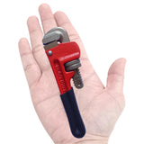 ▶ Llave de tubo pequeña, recta ajustable, de 6 pulgadas, resistente para espacios reducidos