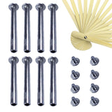 🔩 Kit de reparación de remaches y tuercas de abanico plegable, paquete de 8 unidades de 30 mm, ventilador de mano sólido de eje sólido de repuesto para ventiladores plegables hechos a mano, ventiladores
