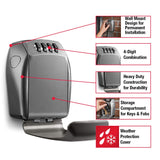 Master Lock 5415D - Caja de llave de alta resistencia, soporte de pared, combo de caja fuerte para llaves con inquilinos, invitados, equipos de limpieza, ideal para propietarios, agentes de bienes