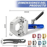 ▶ Herramienta Manual para Prensar Mangueras Hidráulicas, Juego de Crimpadora de Manguera Hidráulica, Kit de Crimpadora Hidráulica de Mangueras de Aire, Ponchadora Hidraulica con 7 Pares de Matrices
