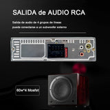 ▶ Autoestereo Reproductor Estereo para Automovil MP3, Control por Voz, Dual USB Apoyar AUX/TF/Disco U/FM Bluetooth Estereos con Tarjeta, Llamada Bluetooth + Control Remoto FM
