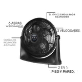 Ventilador de Piso | 2 en 1|3 Velocidades | 20 Pulgadas| Reja Plastica Aerodinamica ECOJET | Silencioso (Menos de 70 dB) | Potencia Unica | Circulador de Aire
