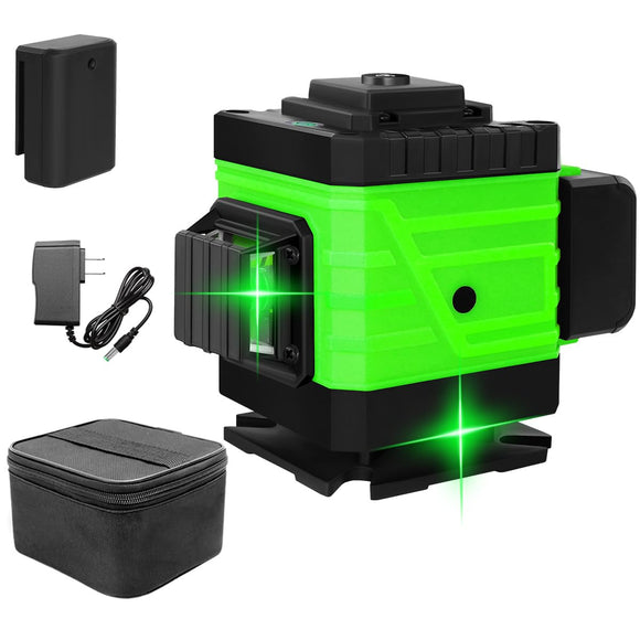 Nivel Láser Autonivelante -8 Líneas Vertical,Horizontal y Cruzada 360°,Precisión 10m ± 2mm,Autonivelación ±3°, 5000mAh Batería - Ideal Para Techo,Piso,Pared
