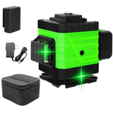 Nivel Láser Autonivelante -8 Líneas Vertical,Horizontal y Cruzada 360°,Precisión 10m ± 2mm,Autonivelación ±3°, 5000mAh Batería - Ideal Para Techo,Piso,Pared