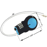 Candado de cable retráctil con cable de acero de 30 pulgadas, Azul, Una talla, Candado aprobado por Tsa y candado para bicicleta para equipaje + viajes, configura tu combo con cable