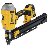 ▶ DEWALT Kit de clavadora de encuadre de 20 V MAX*, 21 grados, con estructura de plástico