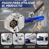 ▶ Herramienta Manual para Prensar Mangueras Hidráulicas, Juego de Crimpadora de Manguera Hidráulica, Kit de Crimpadora Hidráulica de Mangueras de Aire, Ponchadora Hidraulica con 7 Pares de Matrices