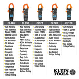 ▶ KLEIN TOOLS Digital Clamp Meter, AC Auto-Ranging 400 Amp with Temp