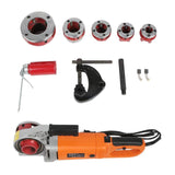 ▶ Roscador de tubo Máquina portátil de roscar eléctrica de tubo con 6 troqueles(US Plug)