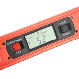 ▶ Aleación de aluminio digital Buscador de ángulo magnético Inclinómetro Medidor Medidor Transportador Nivel 4 x 90 °, nivel digital preciso, Nivel Espiritual