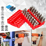Juego de 33 puntas hexagonales Torx CRV6150 a prueba de manipulaciones con soporte magnético para taladros, destornilladores, destornilladores de tuerca y herramientas manuales con estuche.