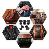 ▶ Remache de latón, 20 Juegos Botones de Remache Prisioneros de presión Correa de Cabeza Plana de latón Remaches + Tornillo para Equipaje Bolso Artesanal de Cuero Tornillos(8mm)