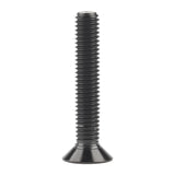 Wanyifa Titanio Ti M6x10 15 20 25 30 35 40 45 mm Tornillo hexagonal de cabeza plana avellanada, paquete de 4 tornillos (M6x35 mm, negro)
