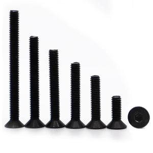 Mutai Tornillo hexagonal Allen DIN7991 M2 M2.5 M3 M4 M5 M6 M8 M10 M12 Grado negro 10.9 Tornillo hexagonal de acero con cabeza avellanada plana (Color : 16mm_M2.5 50pcs)