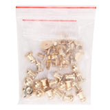 🔩 Garosa Juego de 20 Juegos de Tornillos de Remache de 7x5mm, Remache de Clavo de Tornillo de Cobre, Cabeza Redonda, Punto, Tornillo para cinturón de Cuero, Libro de Cuentas, álbum de Fotos(Oro)