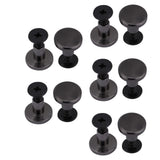 🔩 FTVOGUE 20 Unids/Set Postes de Tornillo Plano de LatóN Cabeza del Remache Remaches Cabeza del Perno Prisionero para El Equipaje de Cuero Craft Nail Rivet Negro(8mm)