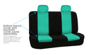 ▶ Juego completo de funda de asiento de tela plana (con 4 reposacabezas desmontables y banco sólido)