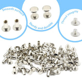 🔩 Ruidee - Juego de 100 tornillos Chicago M5 x 12 mm, remaches de encuadernación de libros, postes de tornillo redondos de cabeza plana para álbumes de piel (DZBD/M5 x 12)