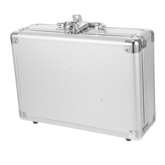 ▶ MALETIN CON RUEDAS Metálico de Aleación de Aluminio Resistente con Cerradura Caja Organizadora Vacía para Herramientas y Maquillaje Compacto y Portátil para Hombre Oficina