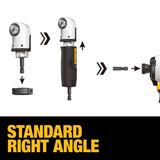 Adaptador de taladro de ángulo recto, FlexTorq, sistema 4 en 1, eje flexible compacto, recto, 30 cm DEWALT