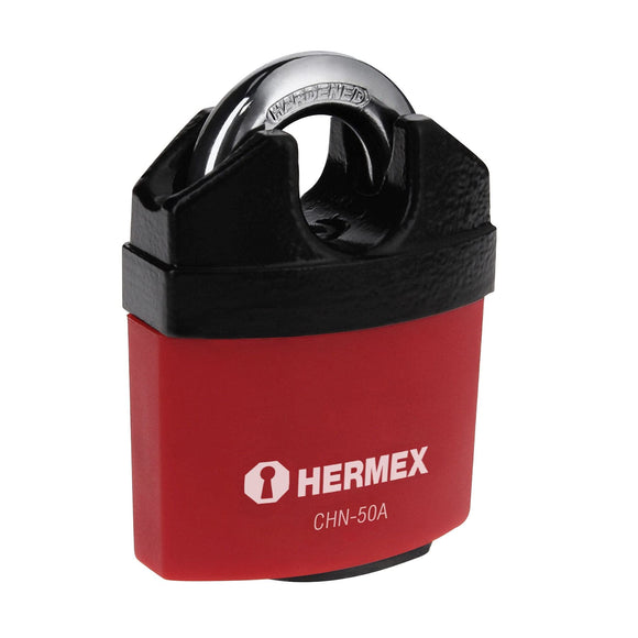 Candado de hierro, 50 mm, llave anti-ganzúa, blíster