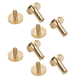 🔩 Remache de Tornillo de 10 Mm, Cabeza Plana Redonda Resistente, Juego de 50 Remaches de Encuadernación Multiusos para Manualidades (10x10mm)