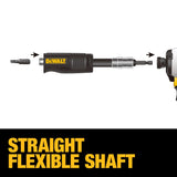 Adaptador de taladro de ángulo recto, FlexTorq, sistema 4 en 1, eje flexible compacto, recto, 30 cm DEWALT