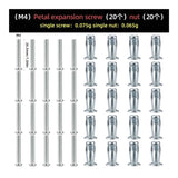 🔩 20 piezas M4 M5 M6 M8 tuercas de remaches de pétalos, juego de tuercas de gato para licencia de coche, para pared hueca, hierro, piel, tuerca de pétalo, linterna de expansión Tornillos de sujeción (C