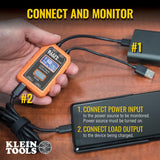Klein Tools  Medidor de potencia USB, USB-A y USB-C digital para voltaje, corriente, capacidad, energía y resistencia
