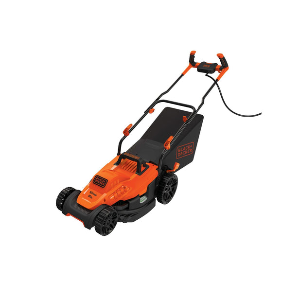 Cortadora de césped BLACK + DECKER - Podadora eléctrica con manubrio de Bicicleta, 38 cm (15 Pulgadas), 10 A, con Cable (BEMW472BH)