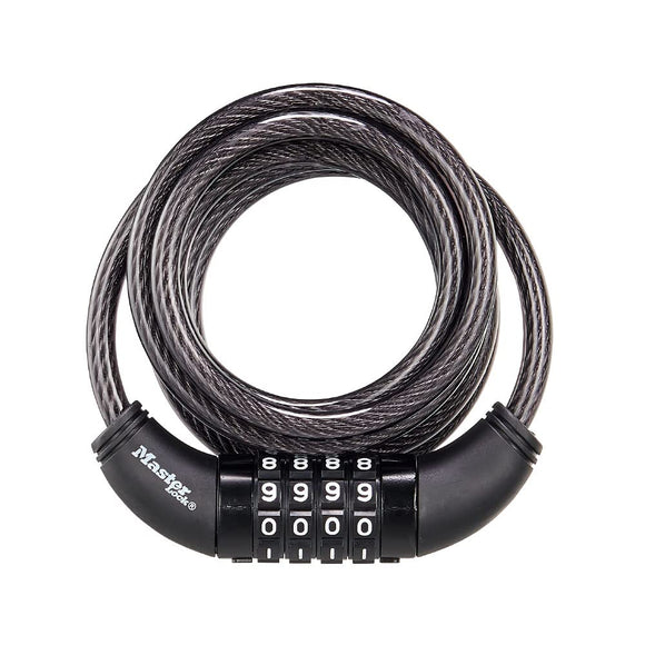 Master Lock Masterlock 8114DMX Cable, 6 ft Long, Negro