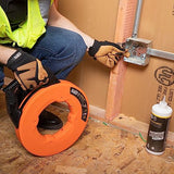 ▶ KLEIN TOOLS Guía jalacables de acero, extractor de alambre de acero con punta de doble bucle, carcasa y mango optimizados, 0.3 cm × 37 m Klein Tools