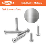 ▶ Tornillos de cabeza de botón M6 x 20 mm, 25 mm, 30 mm, 35 mm, 40 mm, tornillos de cabeza de botón 304, tornillos métricos Allen hexagonales, totalmente roscados a máquina, kit surtido de 50 unidades