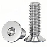 NACX - Tornillos de cabeza plana M1.6 x 6 mm, tornillos avellanados, tornillos de cabeza hexagonal, unidad de enchufe Allen, acero inoxidable 18-8 (304), 300 unidades