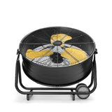 Circulador de aire industrial | 24 pulgadas | 200W | Hélice metálica | Refresca grandes espacios | 3 velocidades | Garantía industrial | Asas y llantas para mayor movilidad