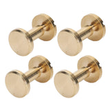 🔩 Remache de Tornillo de 10 Mm, Cabeza Plana Redonda Resistente, Juego de 50 Remaches de Encuadernación Multiusos para Manualidades (10x10mm)