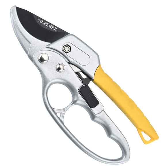 Tijeras de poda de acero ultra afiladas de Alemania, corte 3 veces más fácil, diseño ergonómico, corte débil de artritis de mano, sin esfuerzo, tijeras de jardín resistentes de 1 pulgada