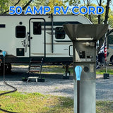 ▶ Cable generador de 10 pies y 50 amperios, listado UL, alambre de cobre 100%, mango de agarre de 90°, NEMA 14-50P a SS2-50R, cable STW de calibre 6/3+8/1