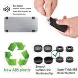 🔩 Kit de tornillos para placa de matrícula antirrobo negro, tornillos a prueba de manipulaciones, pernos para matrícula de coche, accesorios de montaje de placa de acero inoxidable 304, tornillos de 1/4 pulgadas con tapas de rosca cromadas