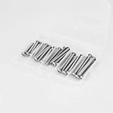 NIULUNBAO - Tornillos de cabeza de botón M5 x 40 mm, 45 mm, 50 mm, 55 mm, 60 mm, tornillos de acero inoxidable 304 métricos para máquina hexagonal, totalmente roscados, kit surtido de 30 unidades