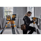 DEWALT - Kit de nivel láser de 20 V/12 V, láser de línea cruzada y láser de 2 puntos, verde (DCLE34220G)