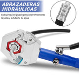 ▶ Herramienta Manual para Prensar Mangueras Hidráulicas, Juego de Crimpadora de Manguera Hidráulica, Kit de Crimpadora Hidráulica de Mangueras de Aire, Ponchadora Hidraulica con 7 Pares de Matrices