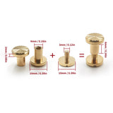 🔩 Remaches de Encuadernación, Juego de Remaches de Tornillo de Cabeza Plana Multiusos 50 Juegos Acabado Brillante Uso Conveniente para Manualidades de Cuero Proyectos de Bricolaje